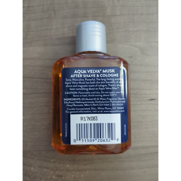 Aqua Velva Musk After Shave Cologne 100th Anniversary Bottle 3.5 oz Made in USA - Picture 2 of 3